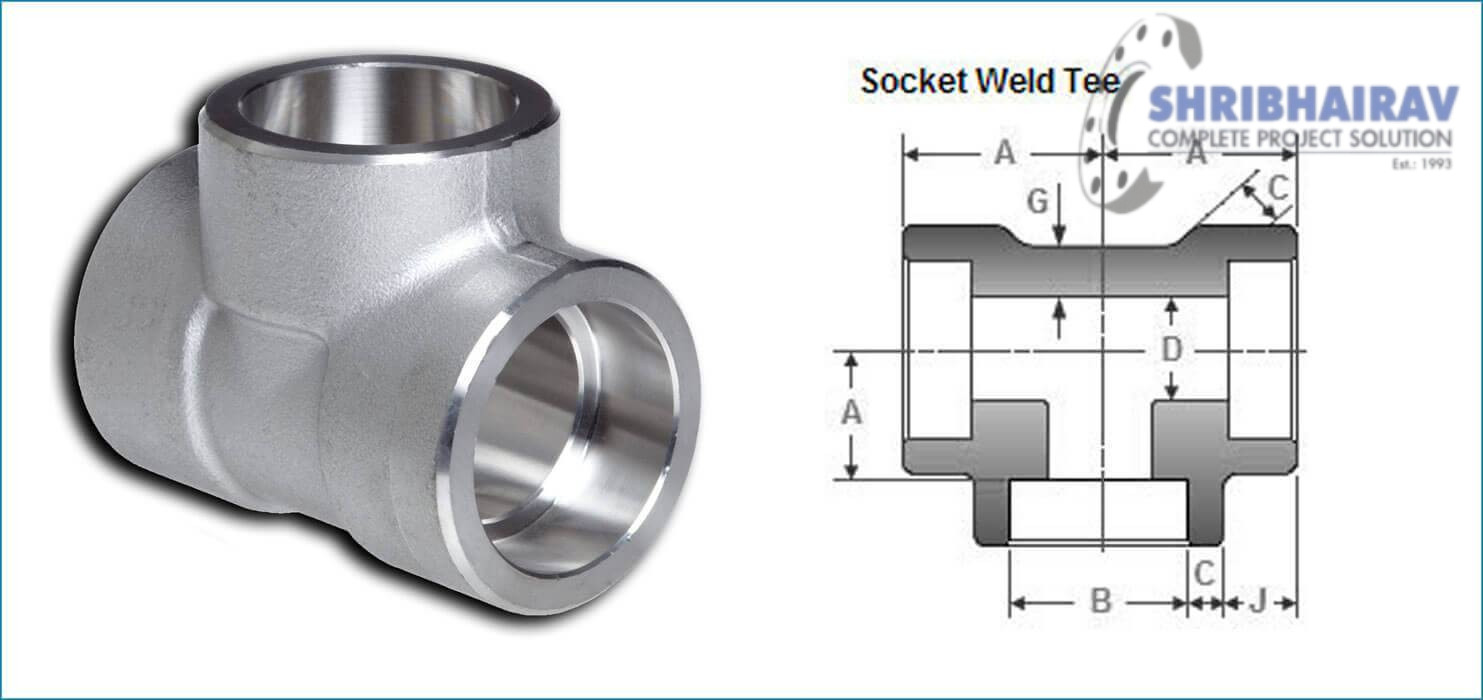 Socket Block Tee Socket Weld Equal Tee, SS Socket weld Equal Tee, Forged Socket weld Tees