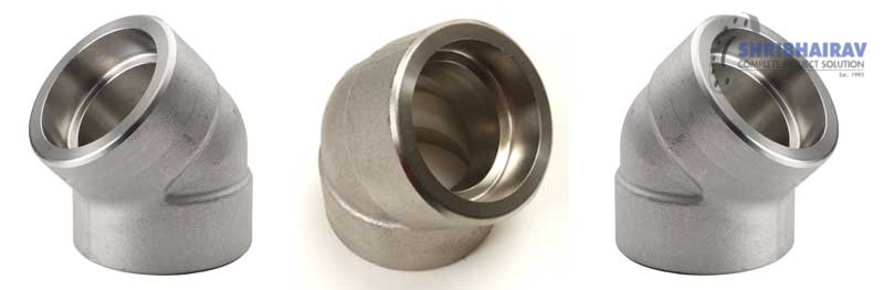 SS Socket Weld 45 Deg Elbow Manufacturer & Exporter